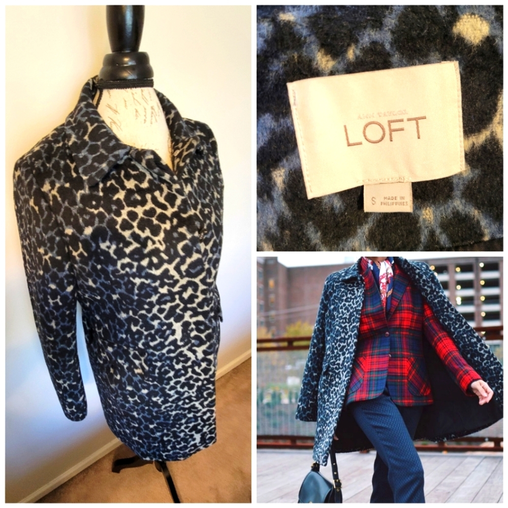 LOFT Snow Leopard Coat